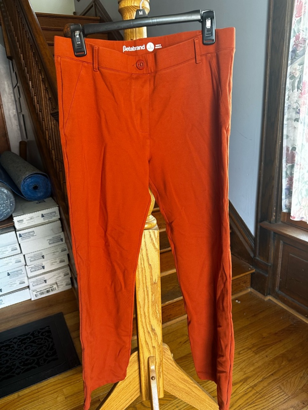 Betabrand Dress Pant Yoga Pants Orange